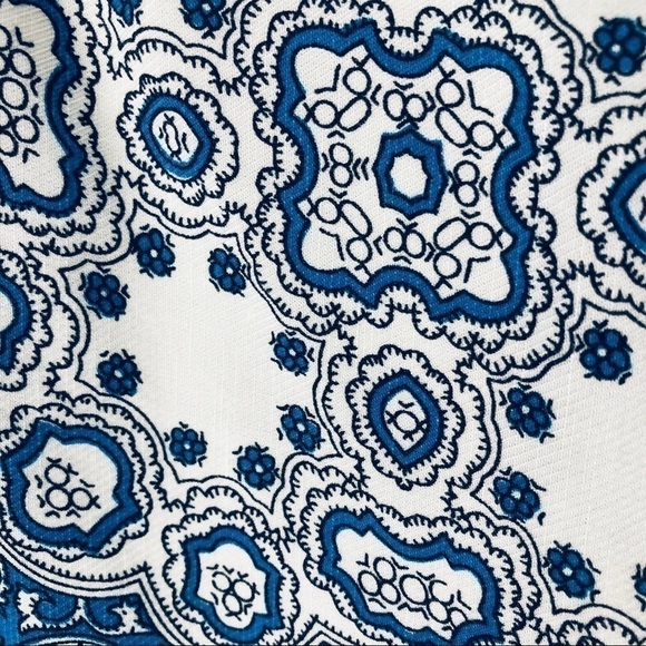 𝅺anthro Feather Bone Blue Talese Cropped Palazzos - Picture 6 of 12